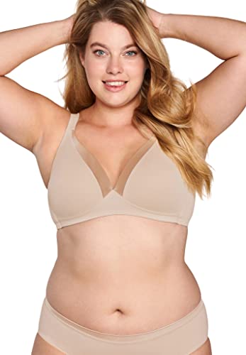 Naturana BH Damen ohne Bügel Cup A-D 100% Angenehm Dank extra Softer Schalen I BH ohne Bügel mit nahtlosen Cups - Ideal unter Blusen & T-Shirts Damen BH für maximalen Halt 75 Nude D im Sale